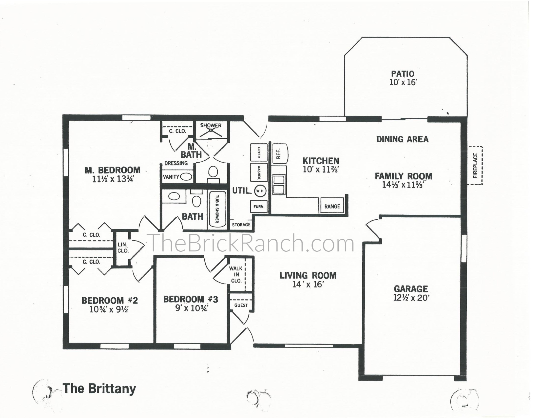 Huber Home models Brittany floor plan