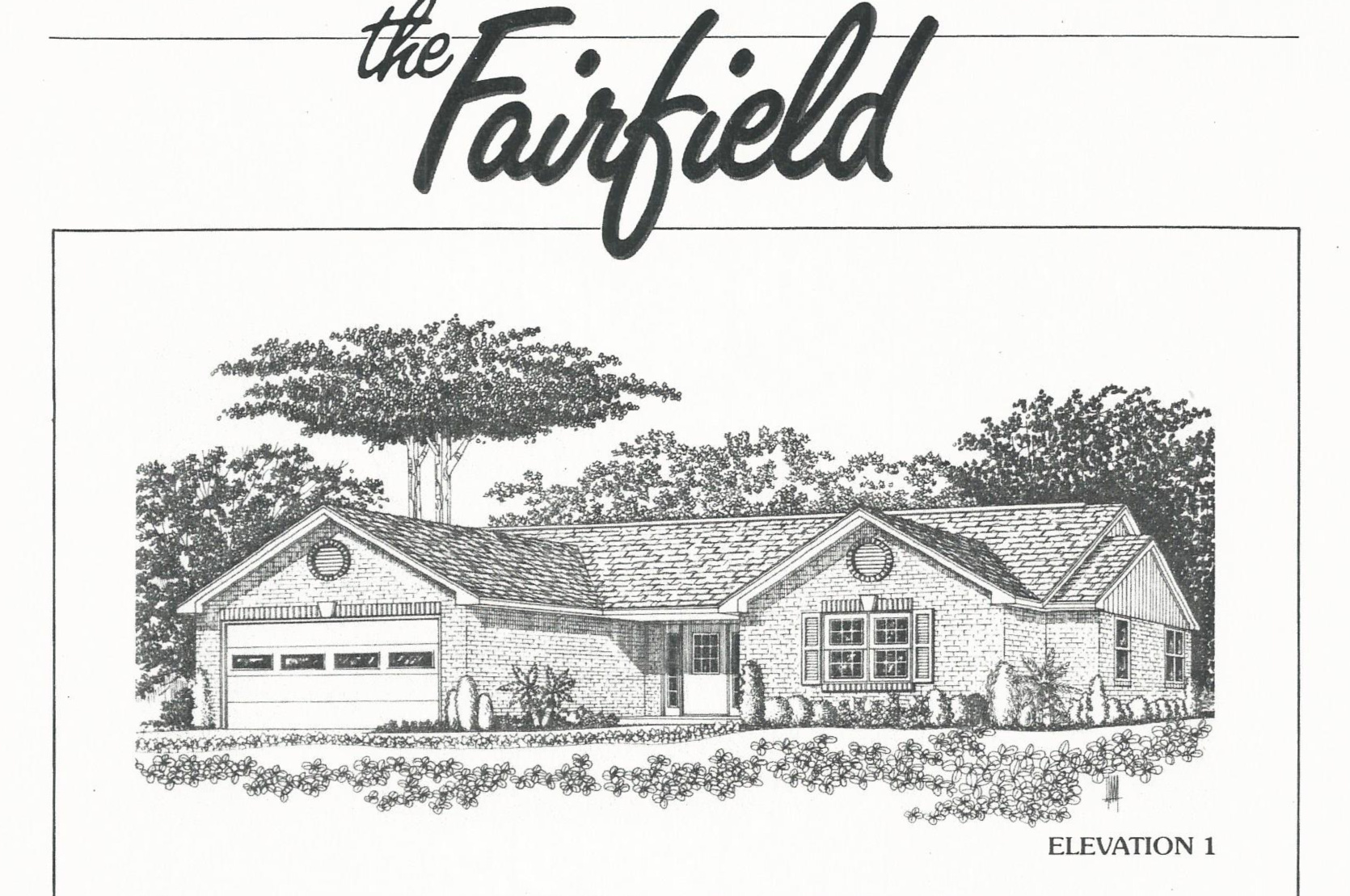 Huber Homes Floor Plans: The Fairfield