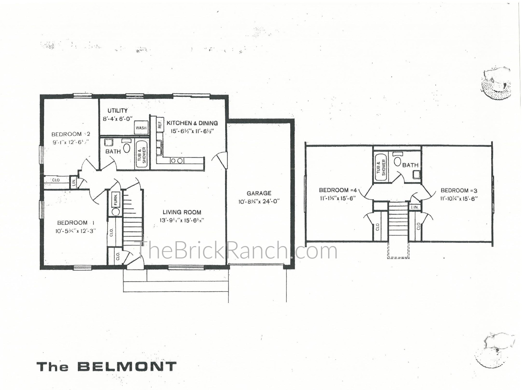 Huber Home models Belmont Floor Plan